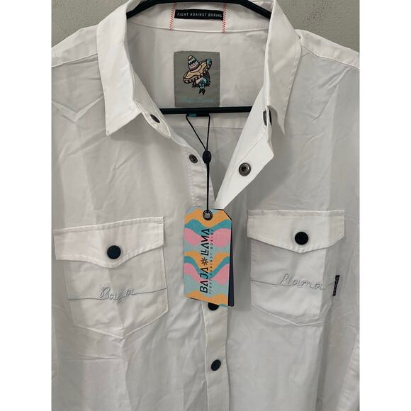 New Baja Llama, Dissident Split Personalities Snap Western Shirt Size XXL - Picture 3 of 5